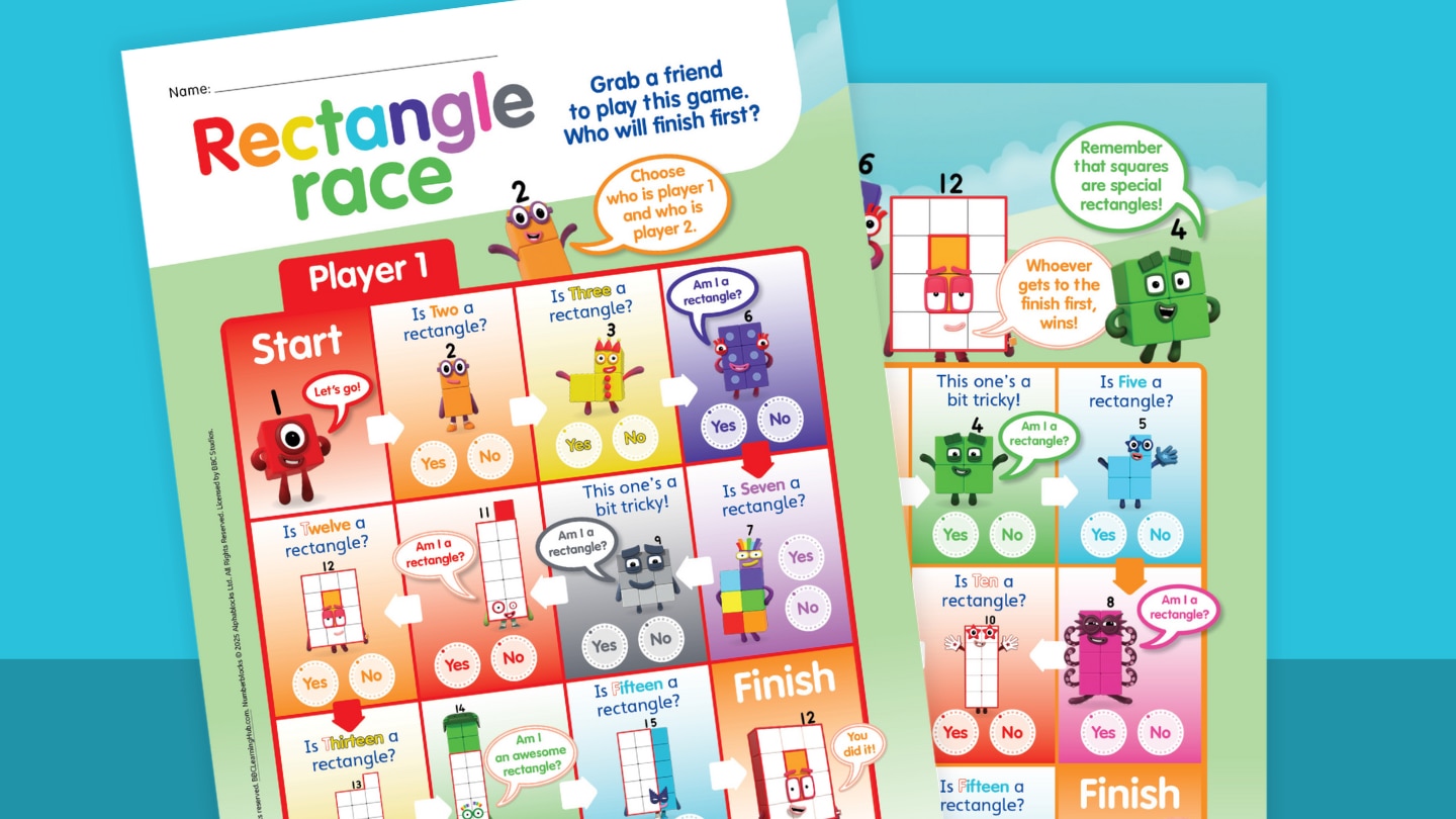 Try This Numberblocks Rectangle Race Game